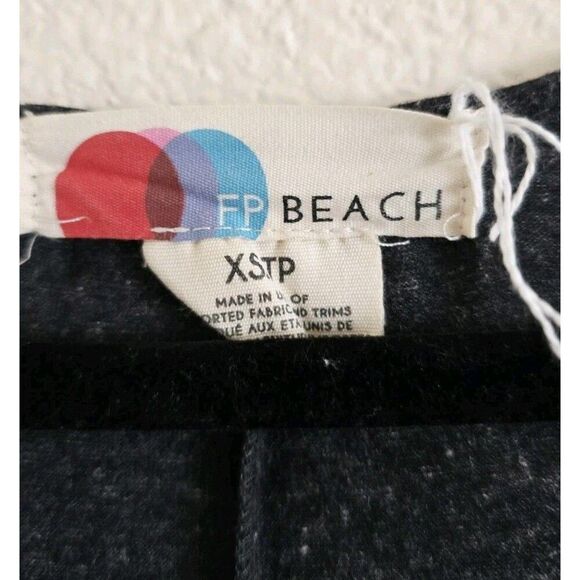 Free People Beach Fulton Jumpsuit XS Gray V-Neck Flowy Resort Boho Wide Leg - Picture 3 of 10